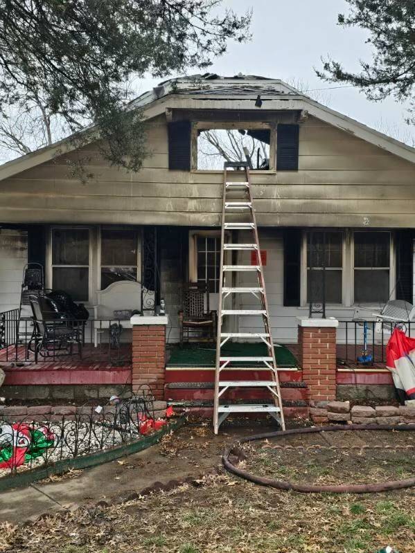 home damaged by fire