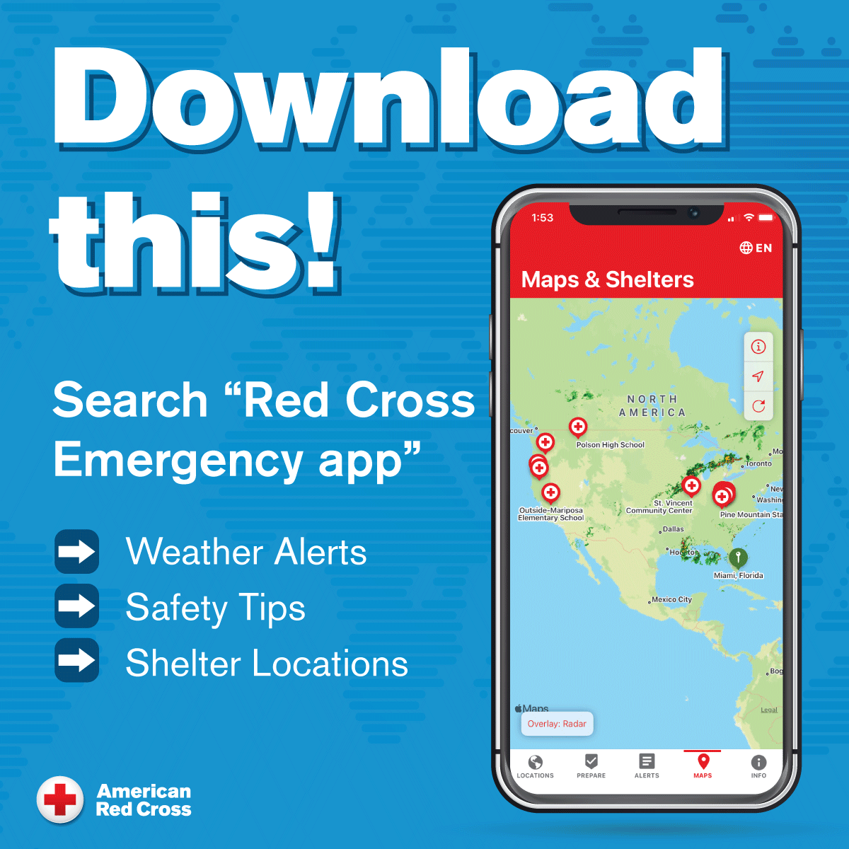 Download the Red Cross emergency app