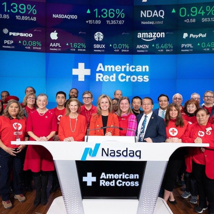 Greater New York Red Cross team photo at NASDAQ