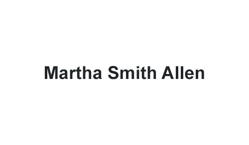 Martha Smith Allen name
