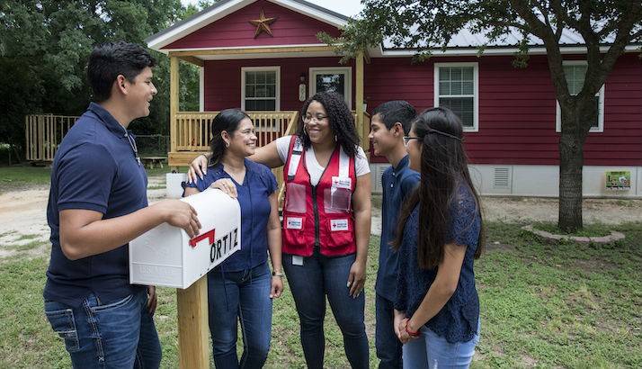 After losing their home to Hurricane Harvey, the Ortiz family received $6,500 in recovery financial assistance from the Red Cross to help with living expenses and furnishing their new home.