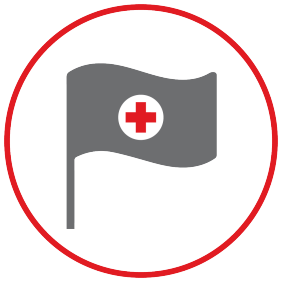 Red Cross flag icon