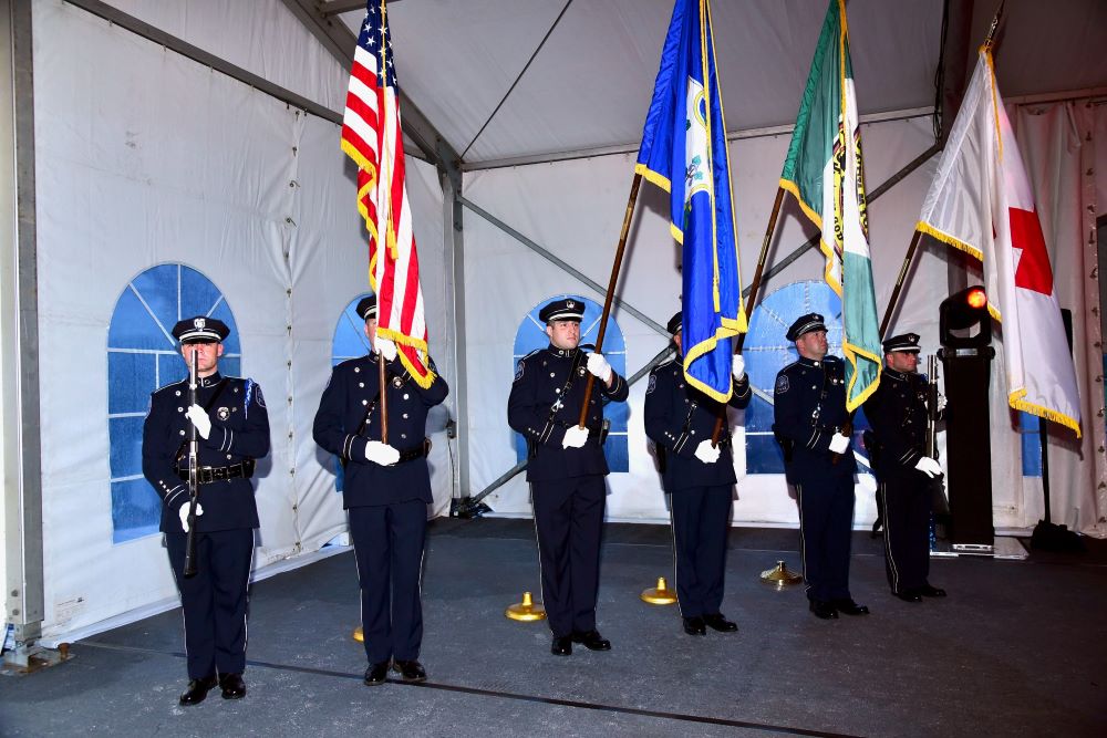 NYC Color guard holing flags