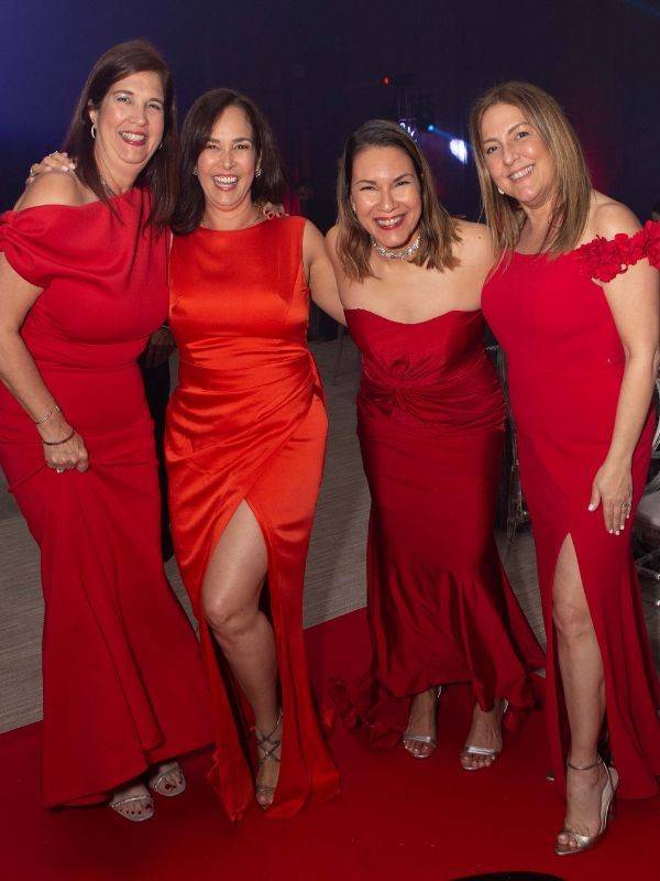 party in red attendees