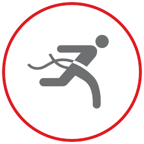 Crossing finish line icon