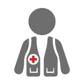 Red Cross disaster specialist icon