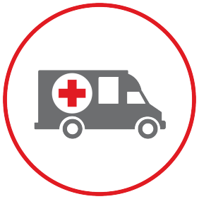An icon representing a Red Cross Emergency Response Vehicle (ERV)