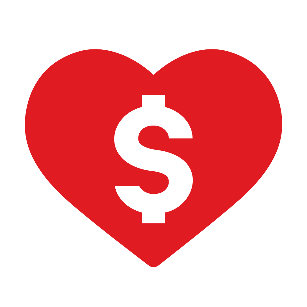 Heart with a dollar sign