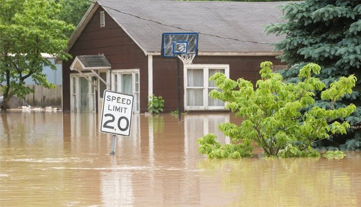 Flooded neighborhood