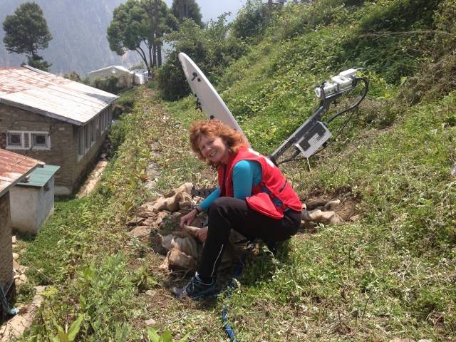 Red Cross Disaster Specialist Julie Bradley, part of the Red Cross IT/Telecommunications Emergency Response Unit, traveled to one of these communities to restore communications.