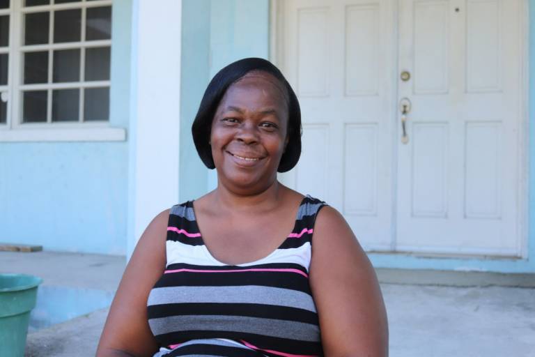 Dorothy Duvra is living with family in Nassau after Hurricane Dorian damaged her Abaco home 