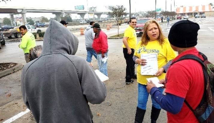 Fe y Justicia was awarded a grant to educate laborers about construction safety while they gather to find temporary jobs.