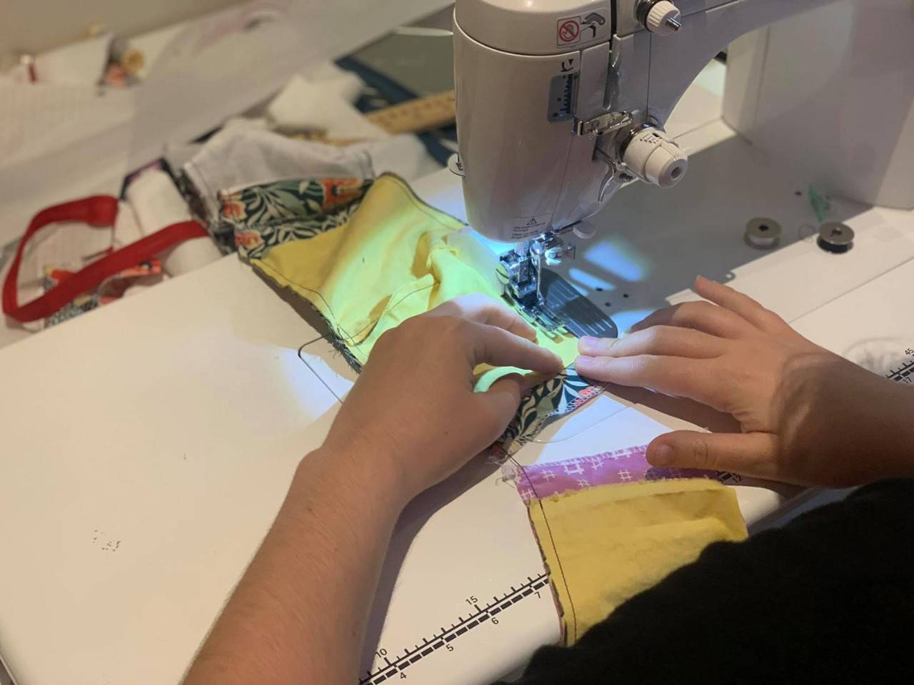 Face cover sewing