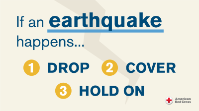 If an earthquake happens.. Drop, Cover, Hold on