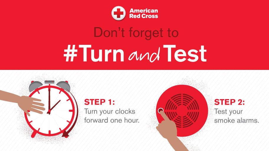 Daylight Saving Time Turn Clocks Ahead, Test Smoke Alarms