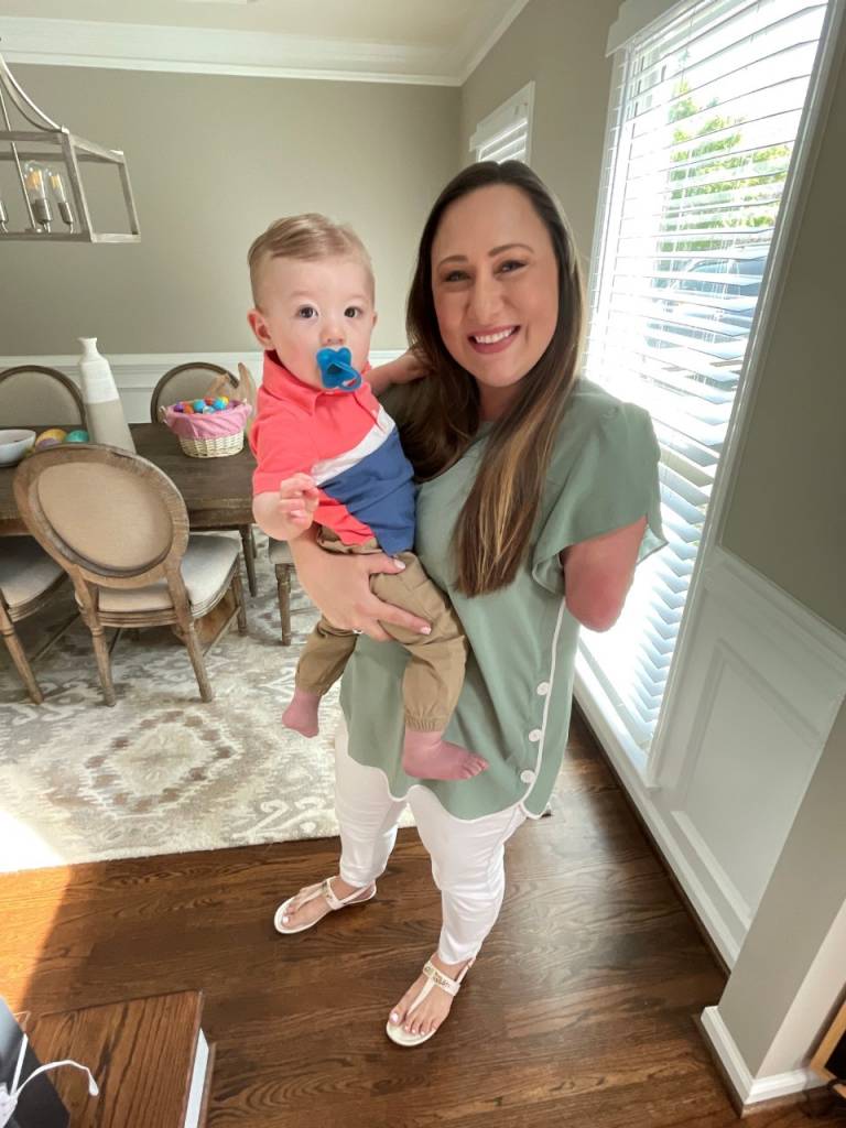 Katie holding son Wesley