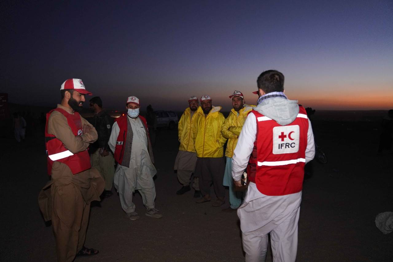 Members of the IFRC assemble for disaster response