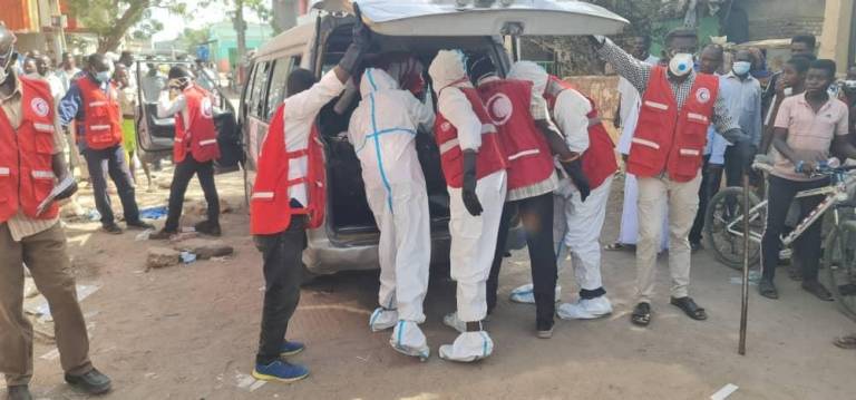 Sudan Red Crescent Society volunteers on the ground in White Nile State