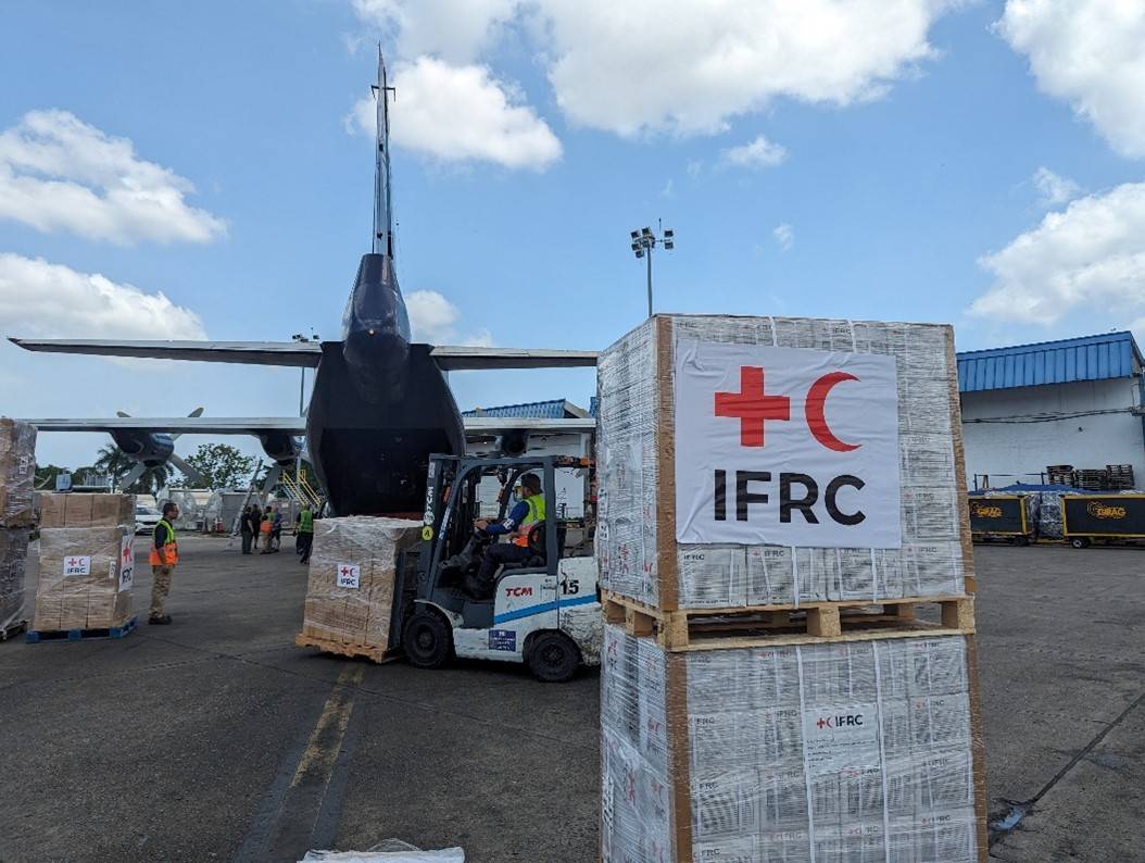 International Red Cross volunteers rally to support flood survivors in Brazil.