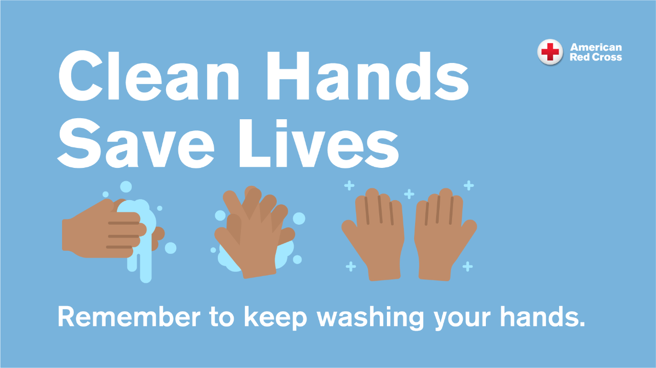 Clean hands save lives, remember to keep washing your hands