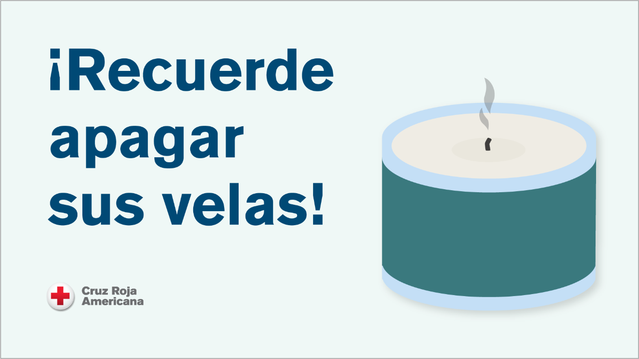 Recuerde apagar sus velas