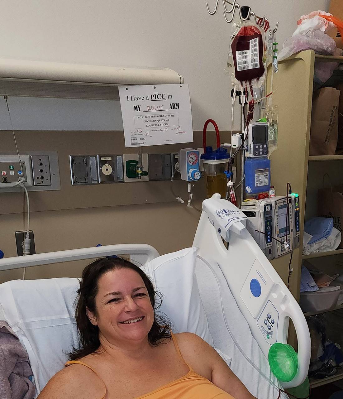 Tracy was seriously injured in Washington, D.C. and received a blood transfusion during her treatment which helped save her life.