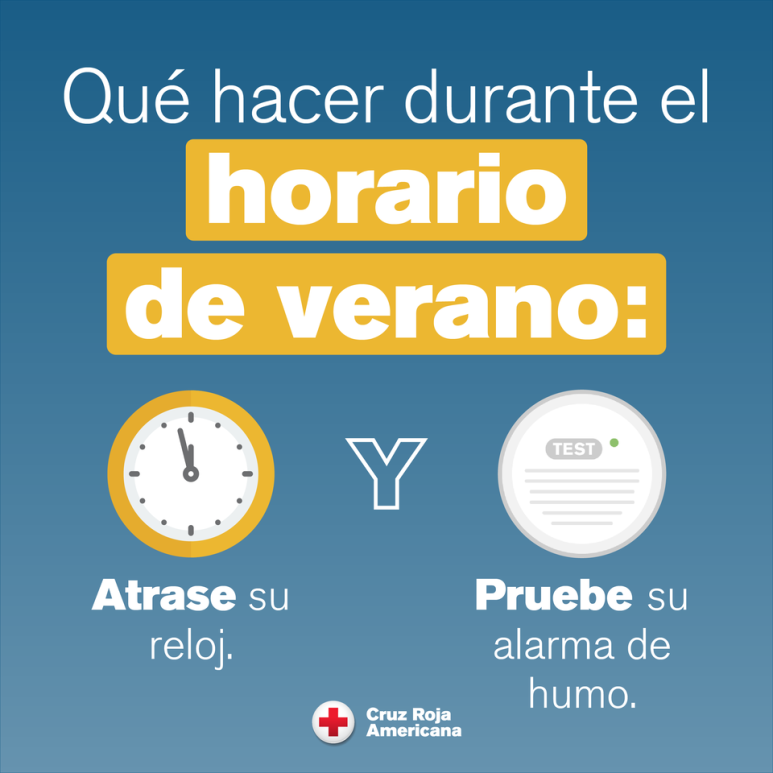 Que hacer durante el horario verano, atrase su reloj y pruebe su alarma de humo