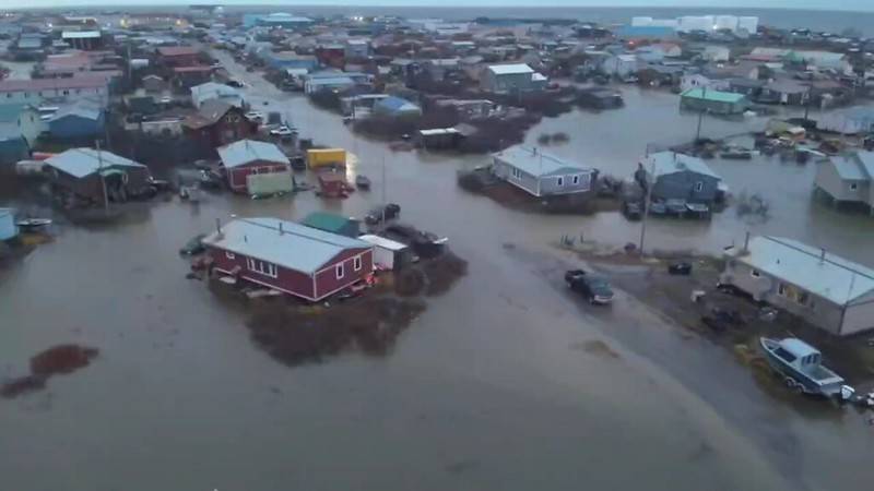 Floodwaters inundate home