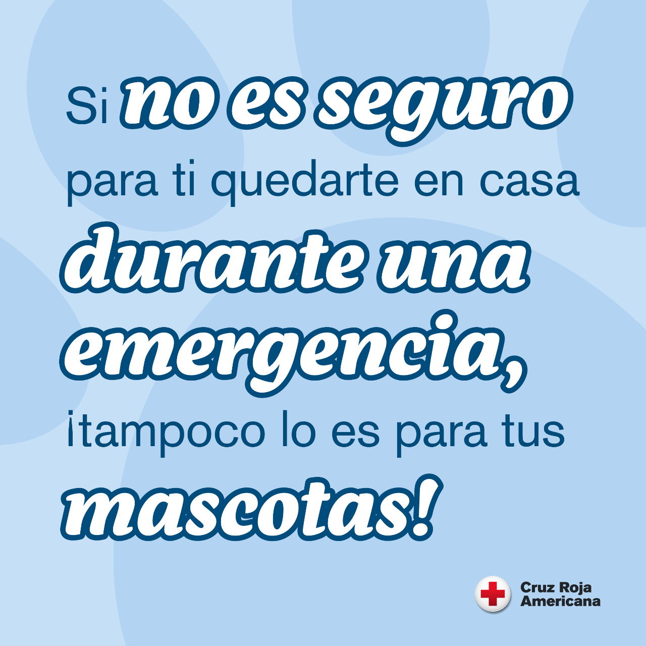 Gráfico sobre seguridad ante desastres para usted y su mascota