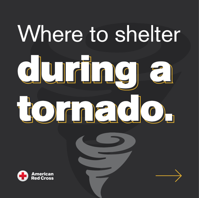 Graphic - how to shelter in a tornado