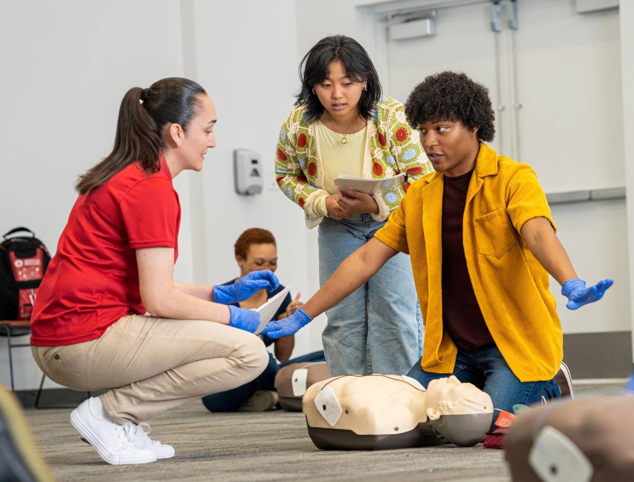 American Red Cross instructor teaching CPR