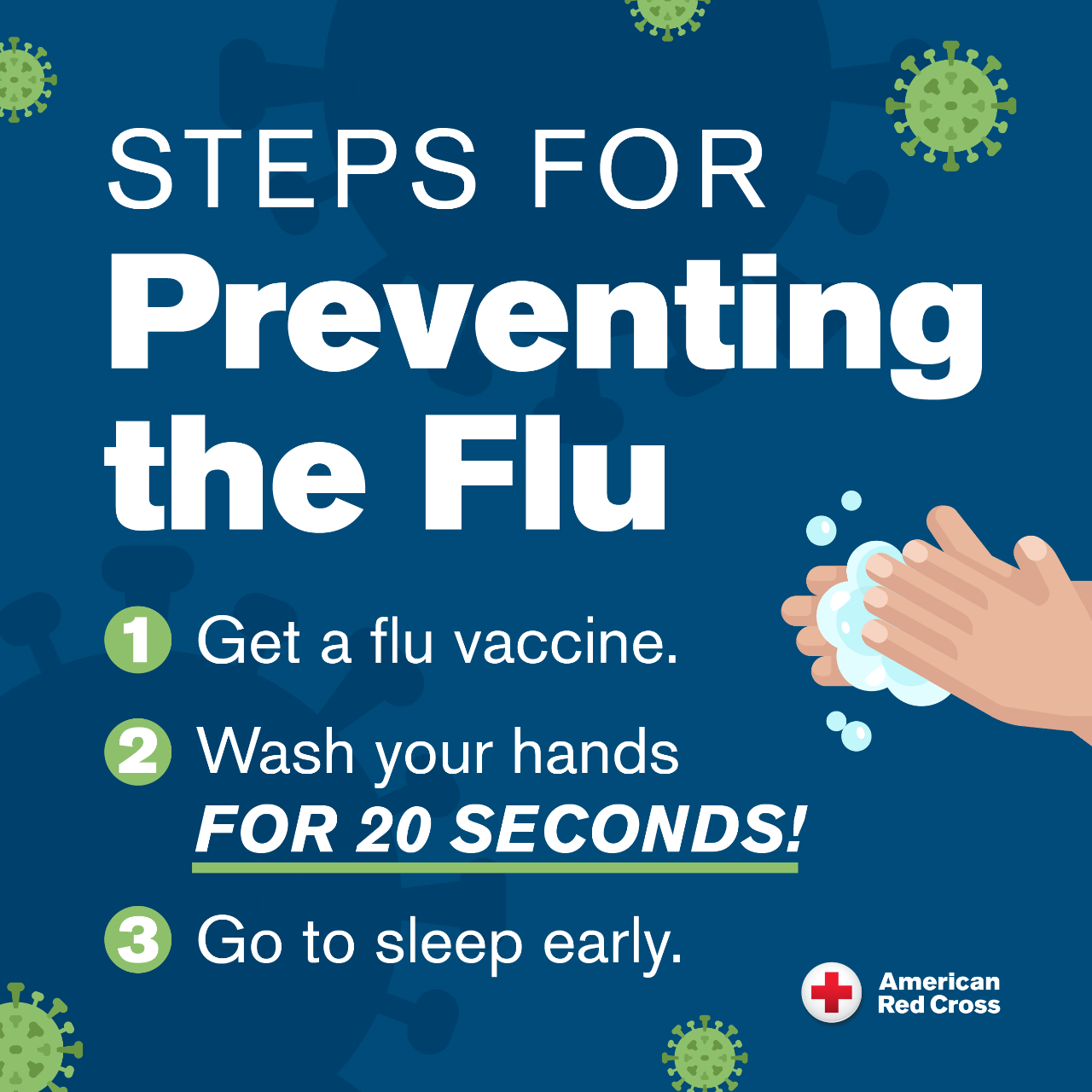 Flu safety tips graphic