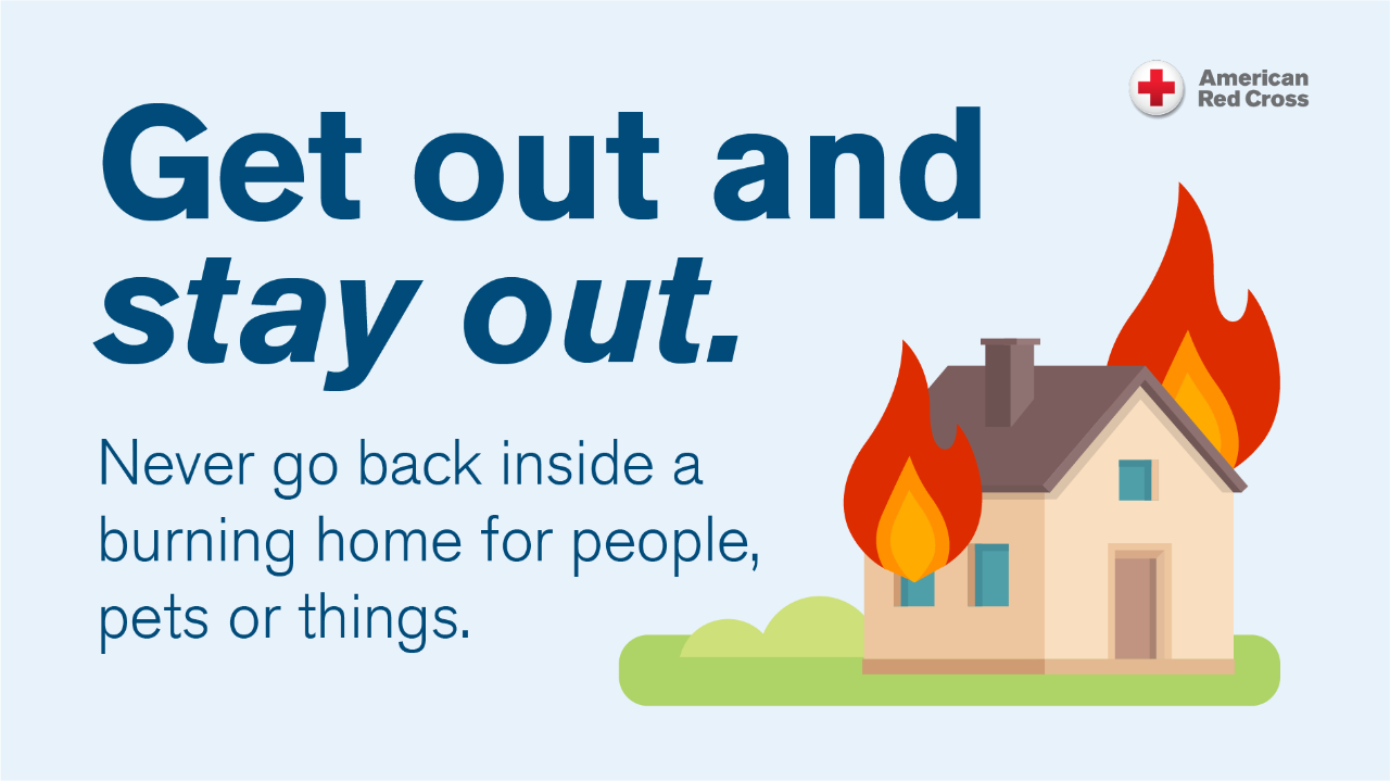 Graphic reports you should not reenter a burning building.