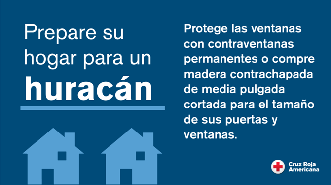 Gráfico que explica cómo proteger su hogar de un huracán
