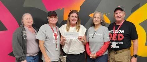 people line up for a photo