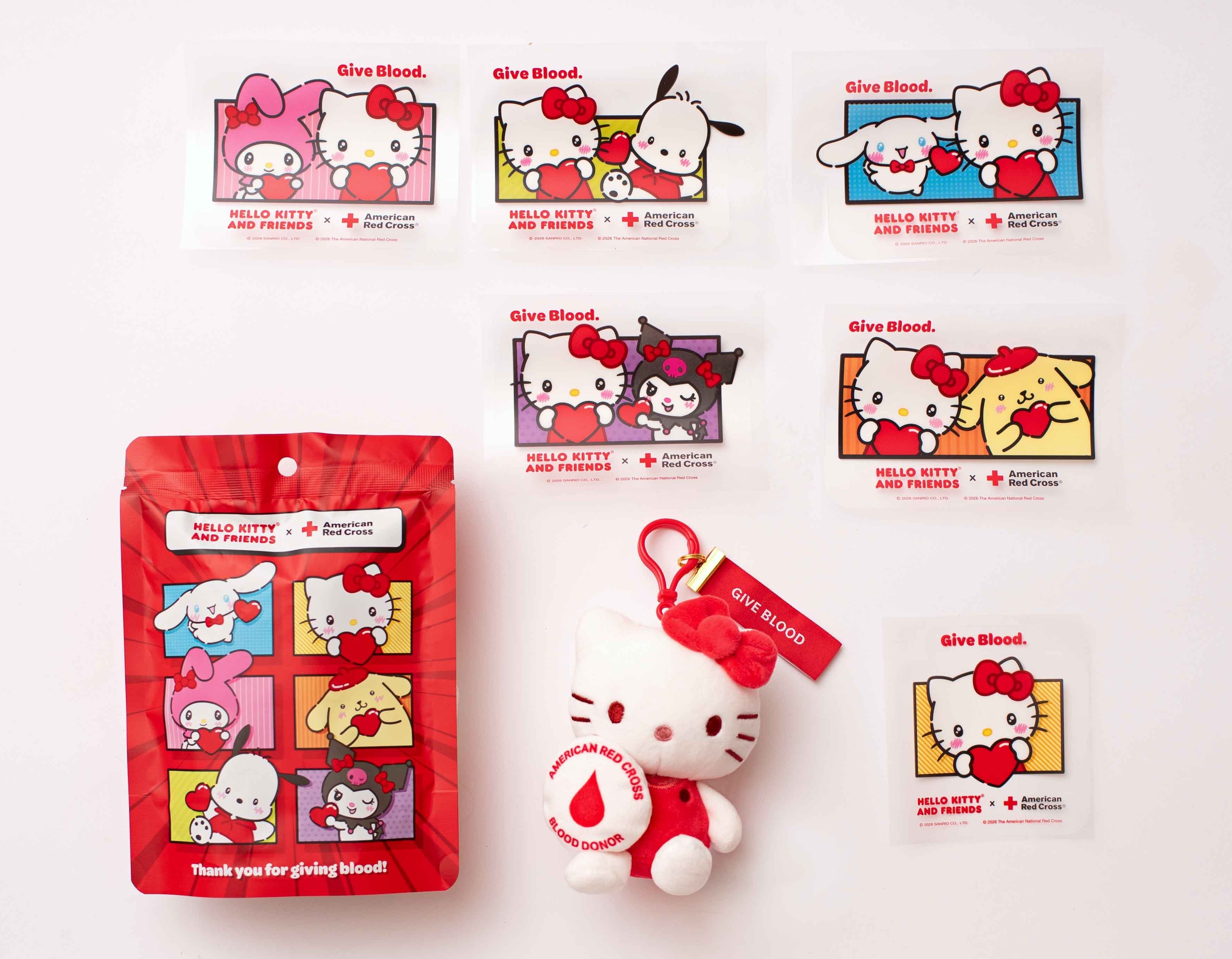 Hello Kitty x Rody マグネットクリップ 4種セット The Red Cross and Hello Kitty® and Friends join forces to help