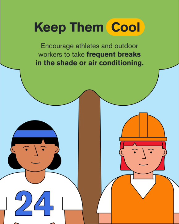 Graphic – extreme heat – keep cool