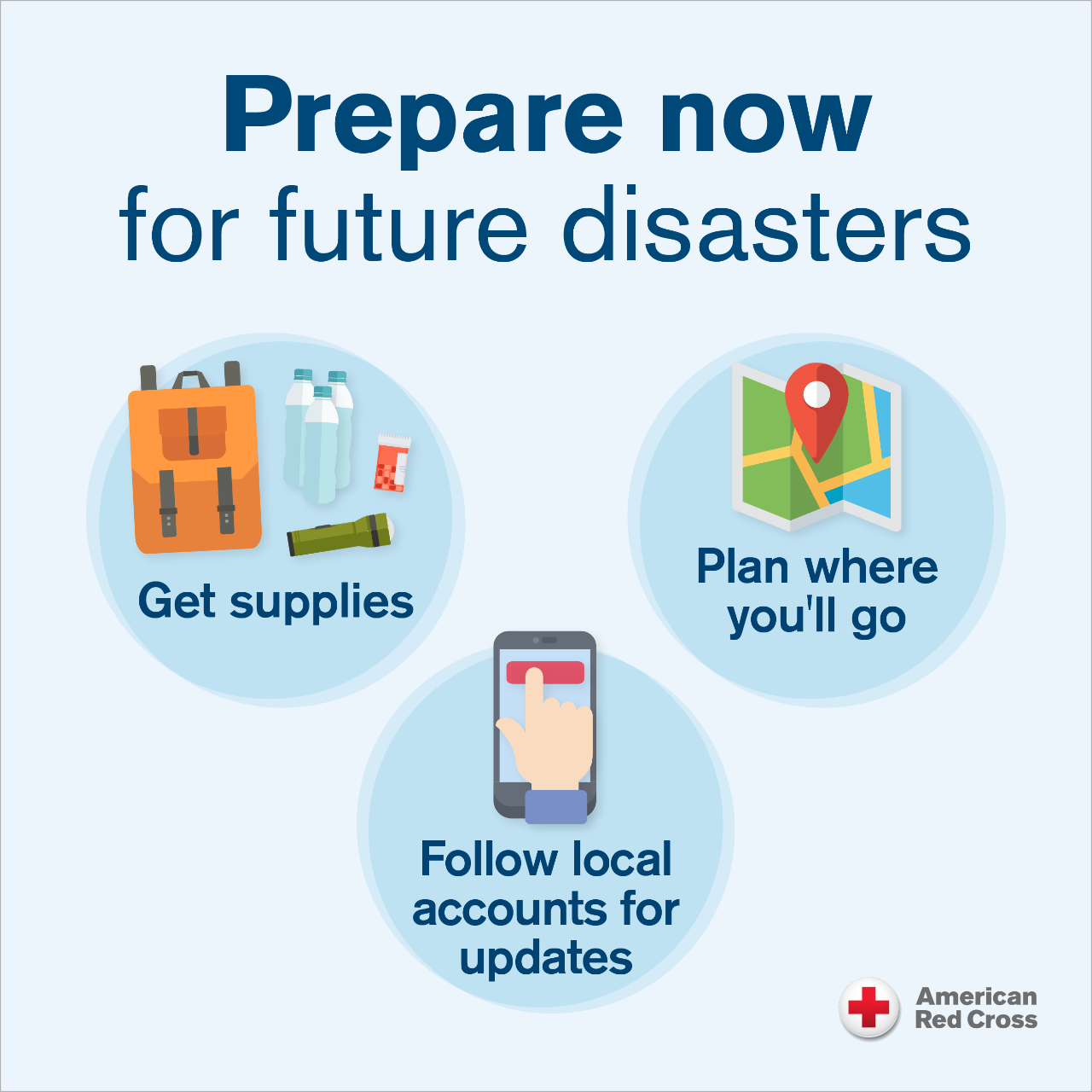 Graphic telling you how to prepare for emergencies.
