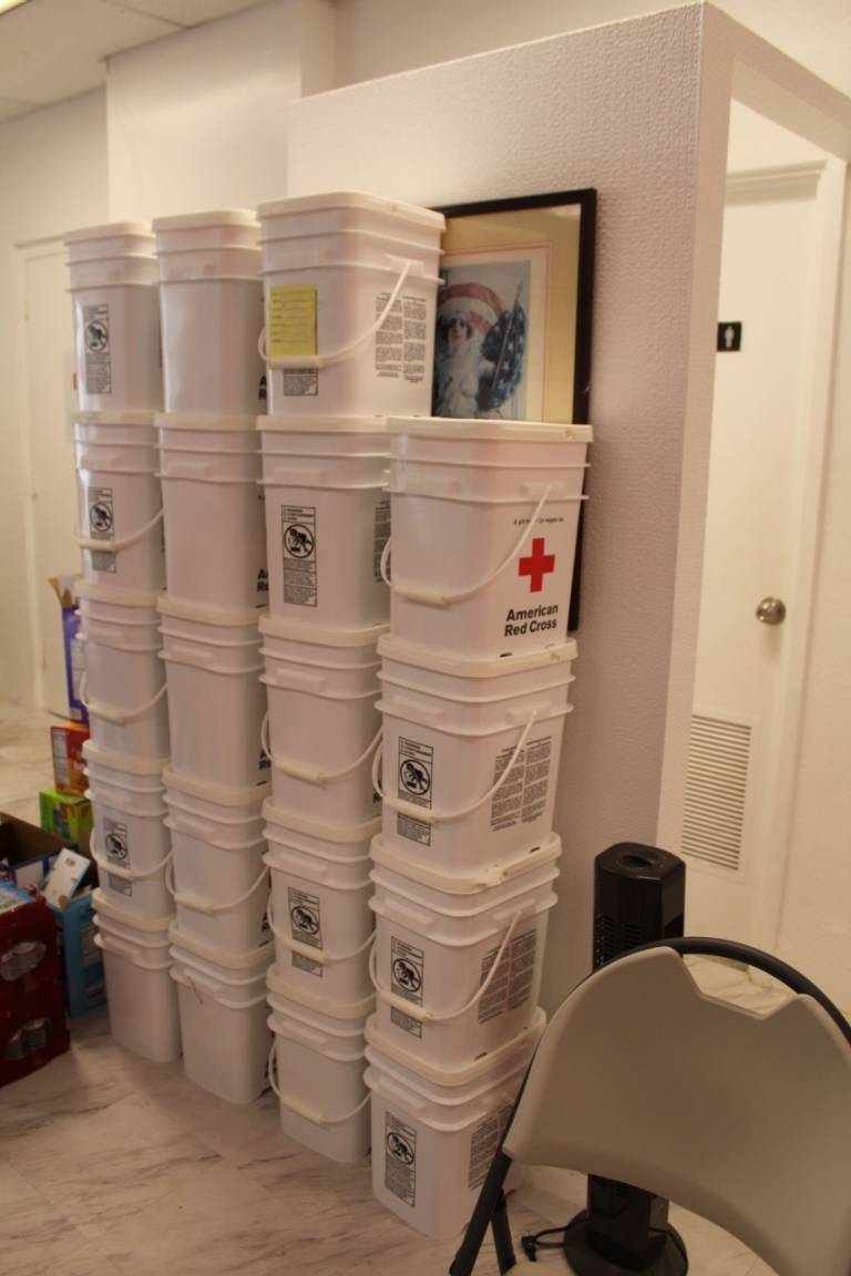 Red Cross clean-up kits are ready to distribute