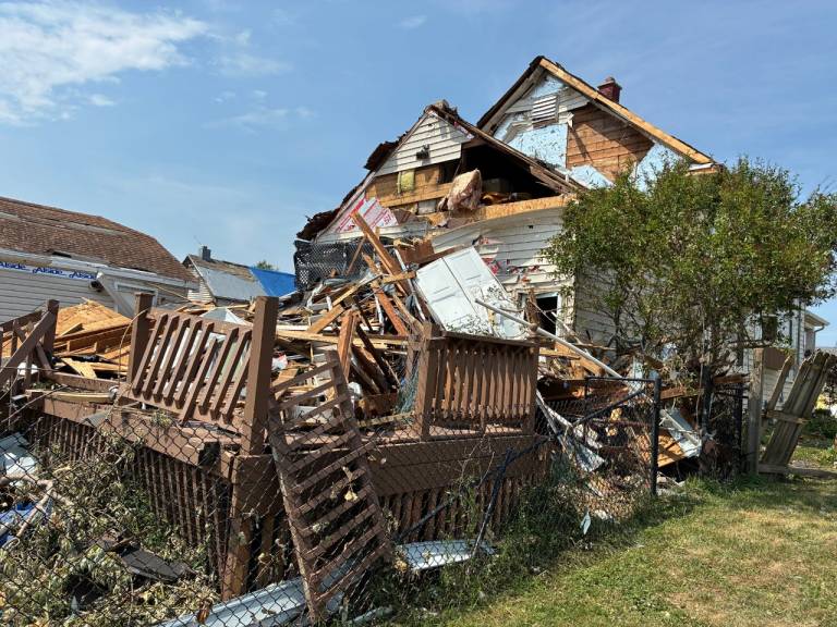 Damage from a tornado