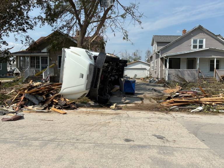 Damage from a tornado