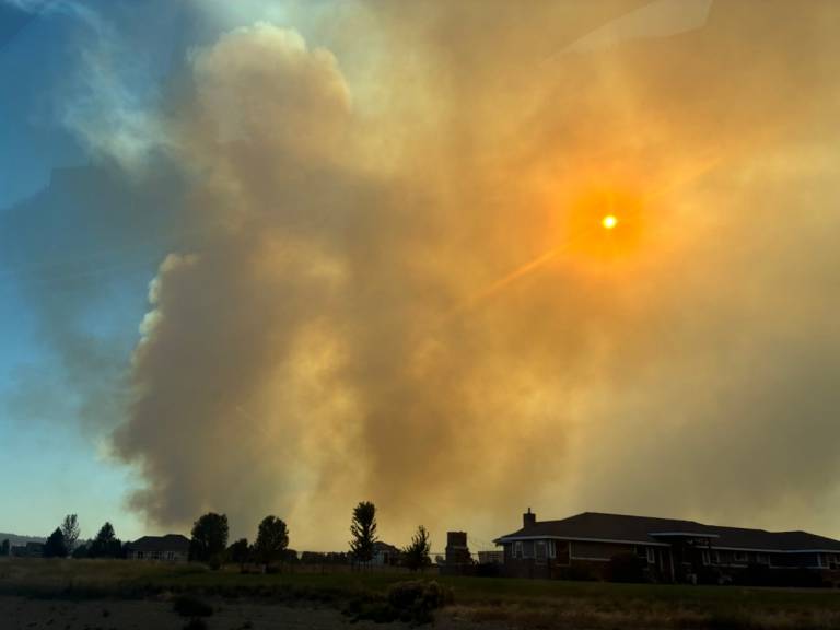 Wildfire smoke in Spokane.