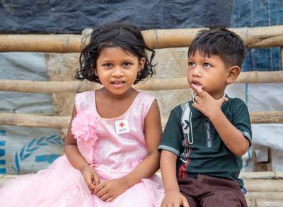 Jannat Ara and her brother, Cox’s Bazar, Bangladesh