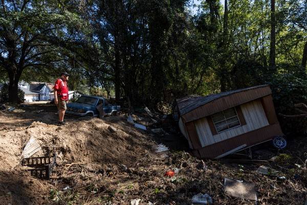 A destroyed home.