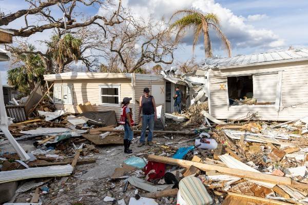 A destroyed home.