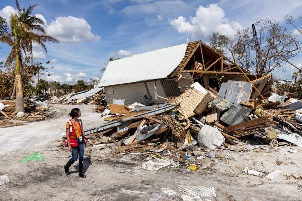 A destroyed home.