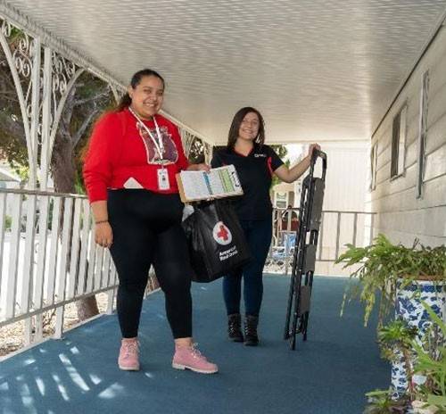 Los Angeles AmeriCorps members at a Sound the Alarm event in 2020