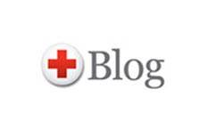 Red Cross blog logo consisting of the word Blog and the Red Cross emblem