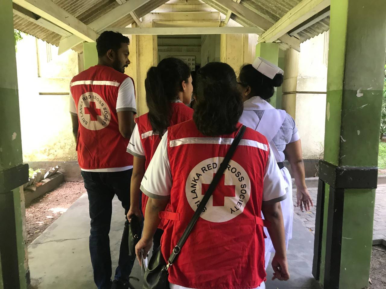 Sri Lanka, Colombo, April 2019. At Colombo National Hospital, Sri Lanka Red Cross Society RFL (Restoring Family Links) teams help connect survivors with their loved ones after eight explosions on 21 April 2019. 
