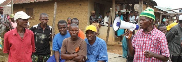 Sandayalu village, Kailahun district, Sierra Leone July 2014

When health officials first tried to enter Sandayalu village in eastern Sierra Leone to raise awareness about the Ebola outbreak, villagers refused to let them in, concerned they  were coming to take their blood, or to take them away in an ambulance and never return.

After receiving sensitization, the community now knows to call health authorities when someone passes away and to not touch the body. 

Even so, when Red Cross teams come to bury the dead in a safe manner, community members watch closely, still wary that something improper is going to be done to their loved ones. 